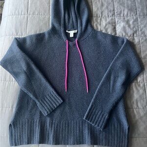 EUC Autumn Cashmere 100% cashmere navy hooded sweater